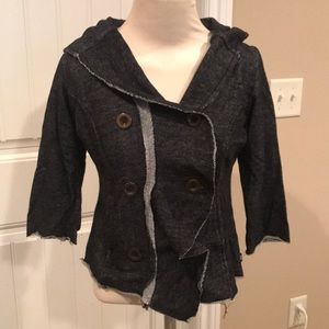 Asymmetrical hoodie jacket